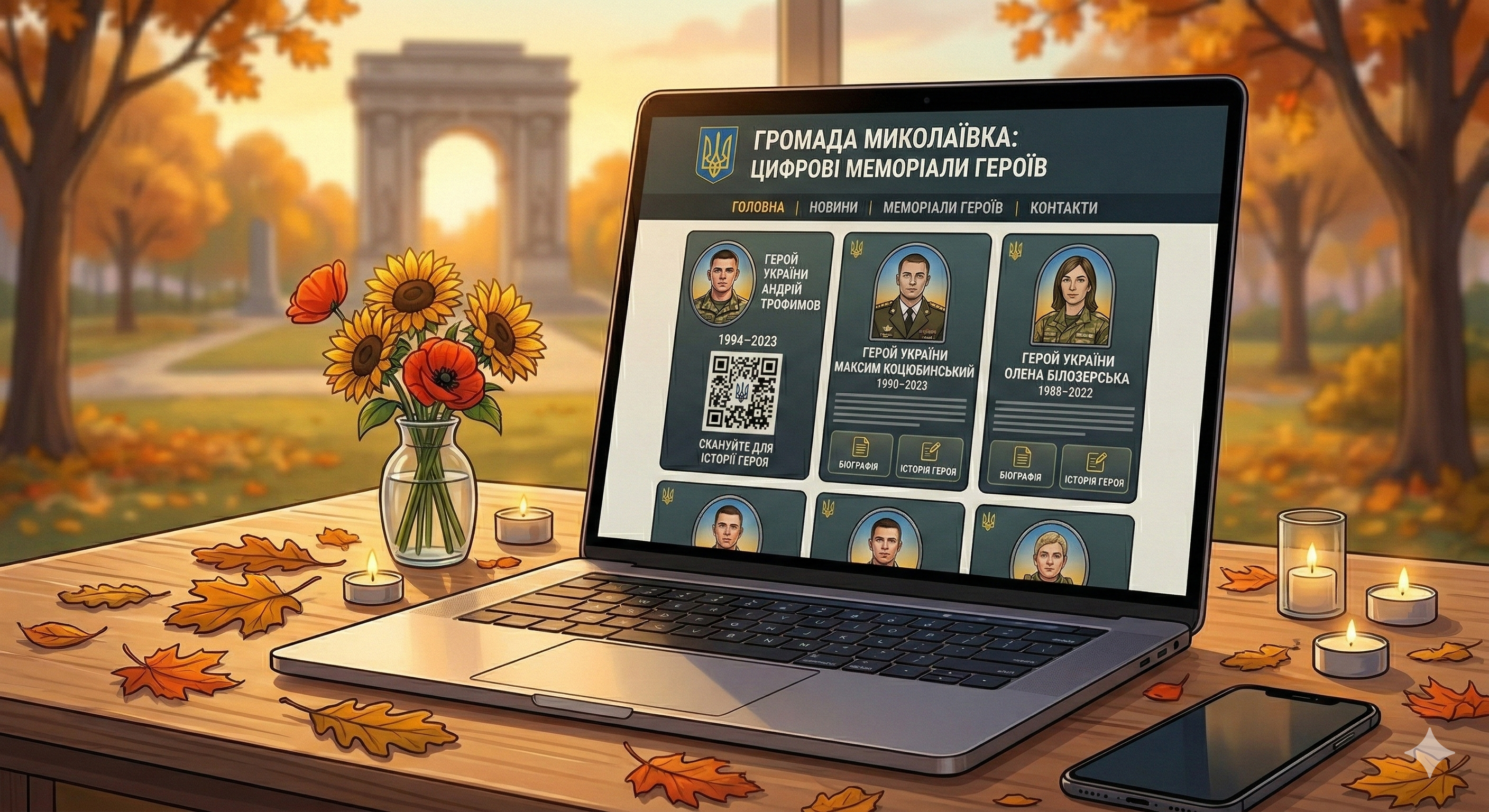 Сайт громади — використання QR-меморіалу Memoreal