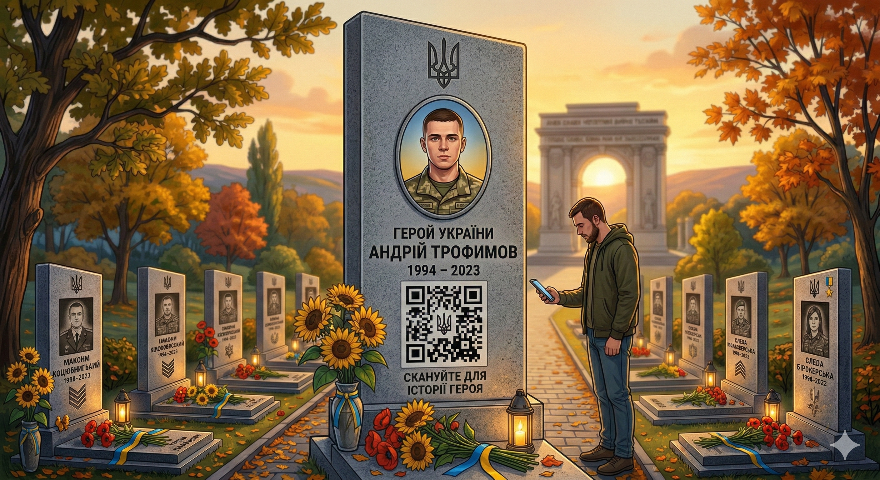 Надгробок — використання QR-меморіалу Memoreal